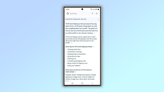 Google Search in Lens can generate full text