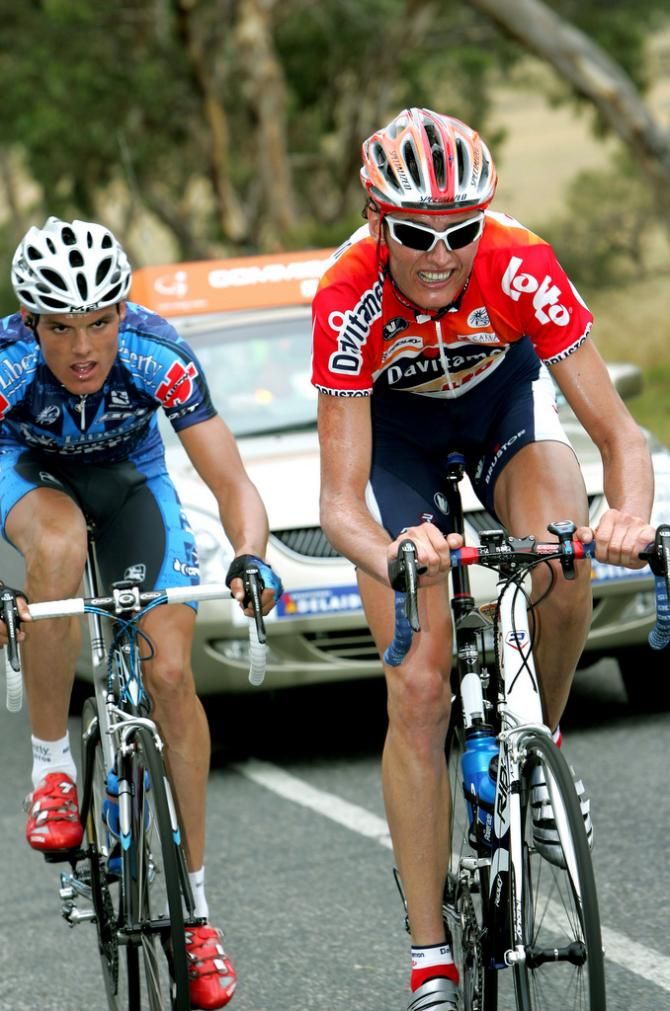 Johan Vansummeren with Luis Leon Sanchez in 20015