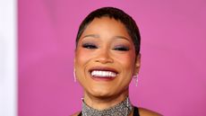 keke palmer on a pink background