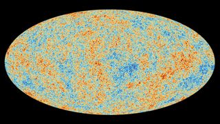 This image from the Planck satellite reveals the cosmic microwave background, the oldest light in our cosmos. This CMB image shows temperature fluctuations that correspond to regions of slightly different density.