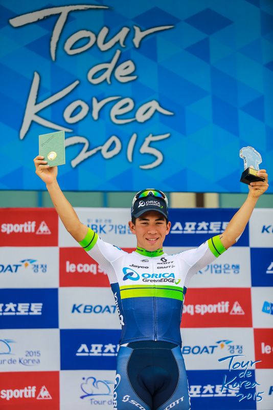 Stage 5 winner Caleb Ewan (Orica-GreenEdge)