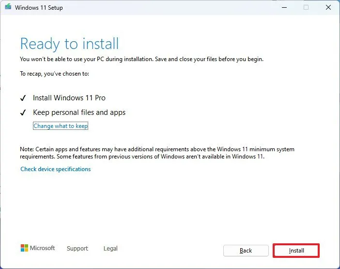 Подготовка к обновлению Windows 11