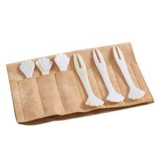 Set of Six Mother-Of-Pearl Seafood Picks