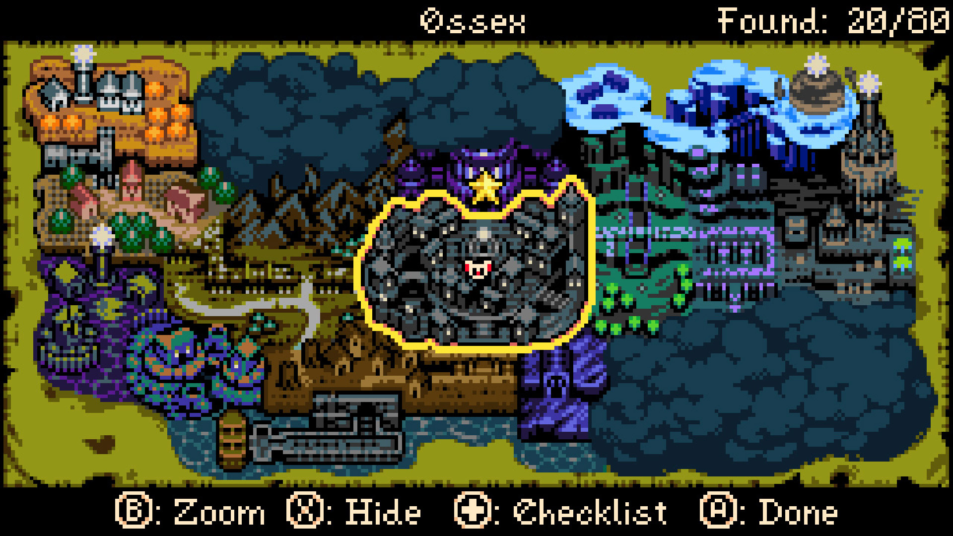 Mina the Hollower screenshot showcasing the map