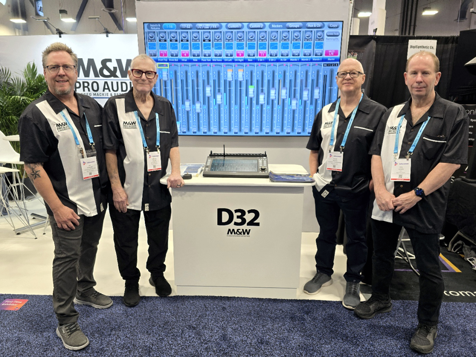 (from left to right): Jay Schlab, Ron Koliha, Peter Watts, and Phil Bunch of M&amp;amp;W Pro Audio at InfoComm.