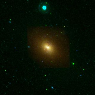 Galaxy NGC 1316, about 62 million light-years away from Earth, is an elliptical shaped galaxy. The image was taken by NASA's Galaxy Evolution Explorer.