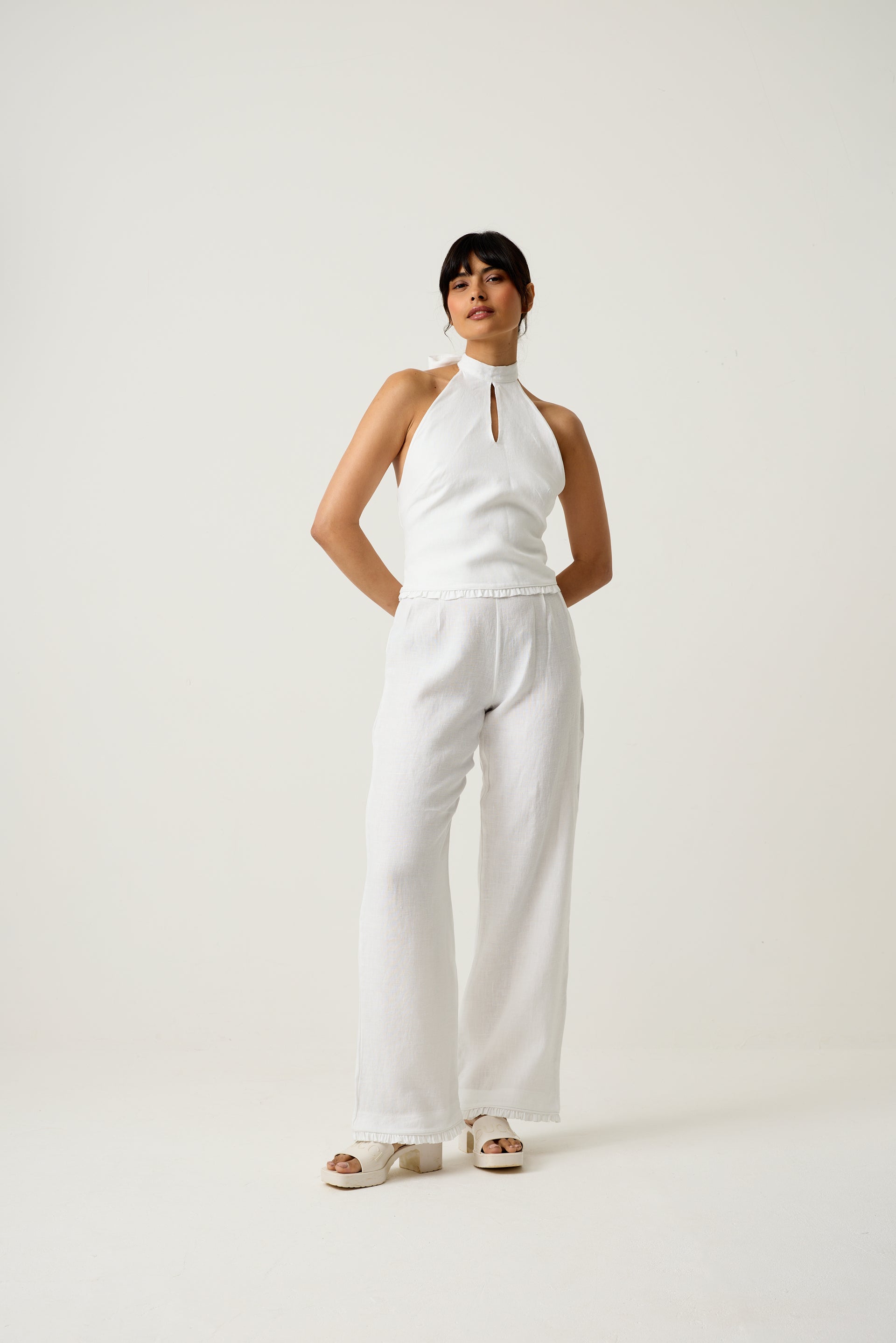 Beyond the Wallflower Trousers in Salt - Xxs