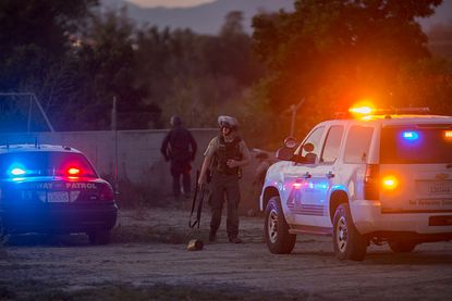Law enforcement after the shooting in San Bernardino, California. 