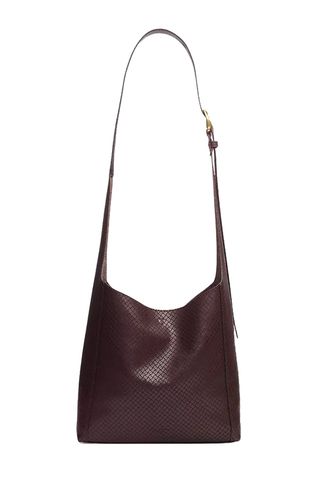 Belize Small Embossed Leather Shopper Bag