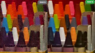 Multicolored crayons and yarn
