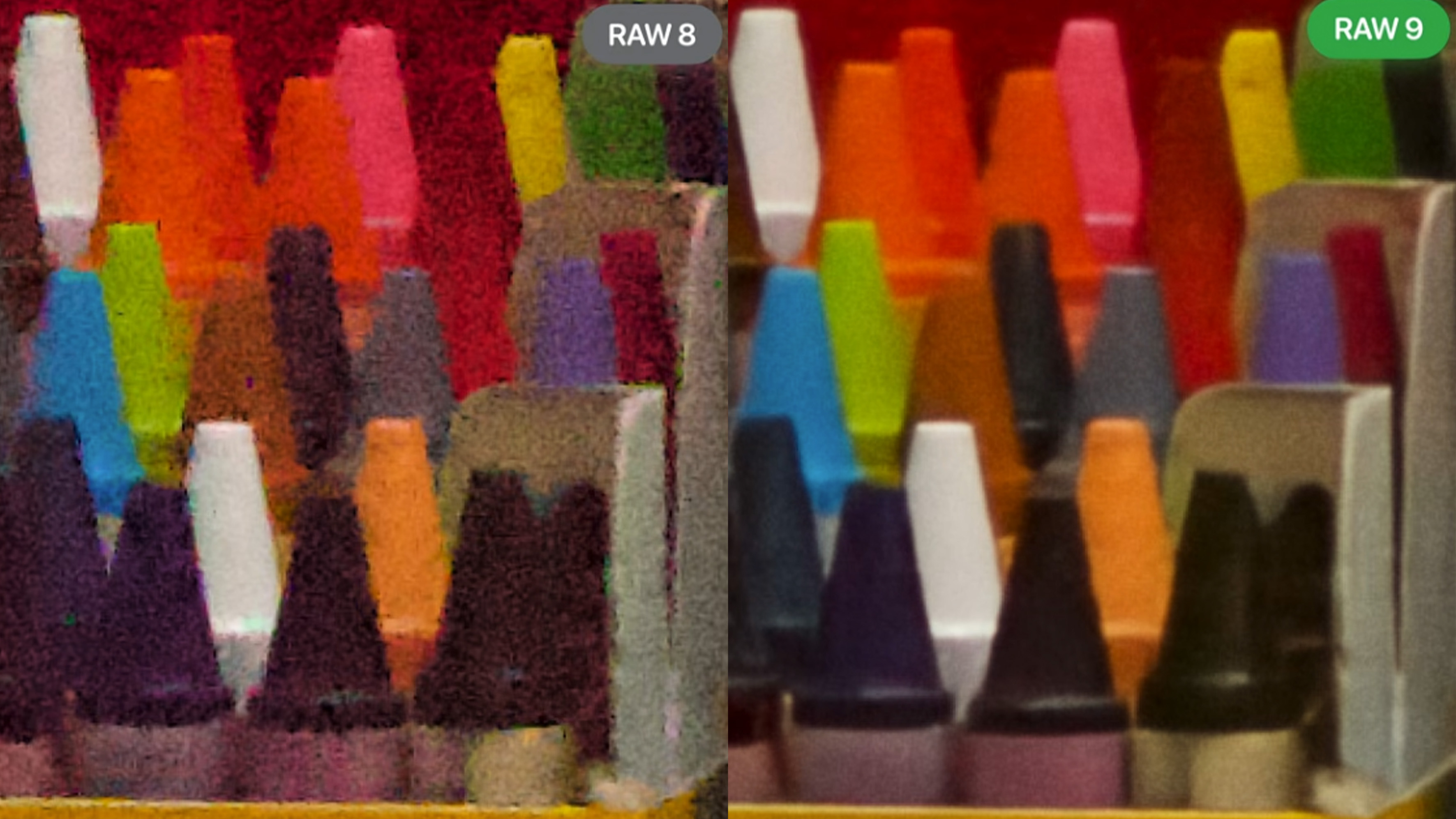 Multicolored crayons and yarn