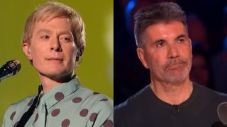 From L to R: Clay Aiken performing on American Idol, Simon Cowell on Britain's Got Talent.