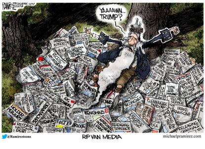Political Cartoon U.S. Rip Van Media