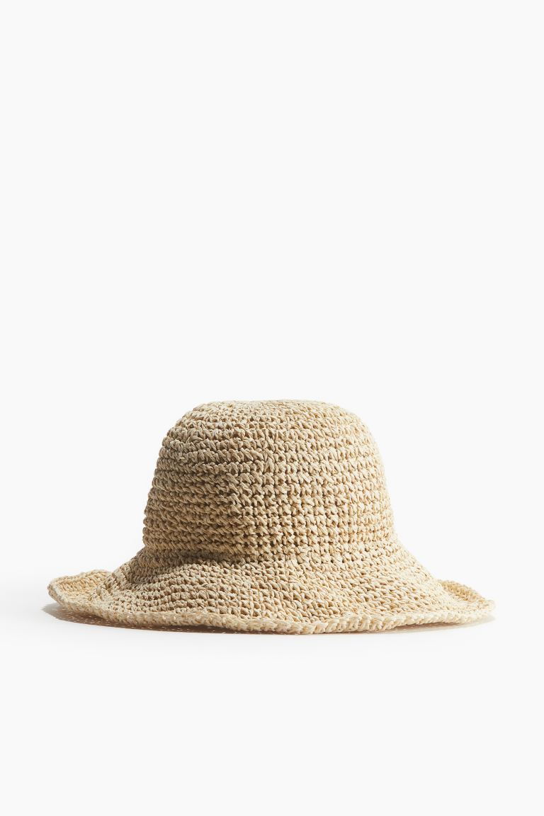 Wavy-Brim Straw Hat