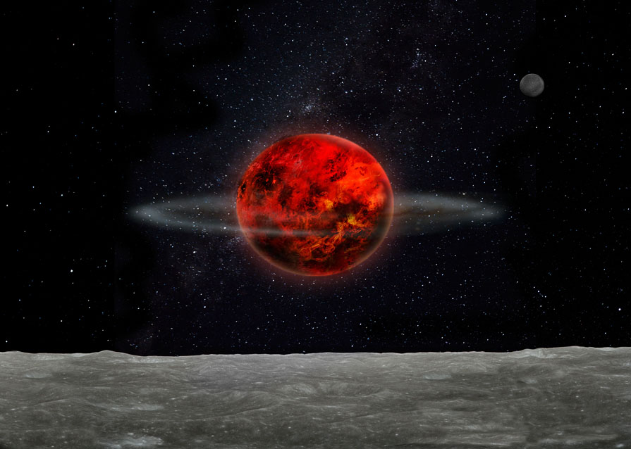 Gravitational interactions of small bodies with the Earth-Moon system shortly after its formation.