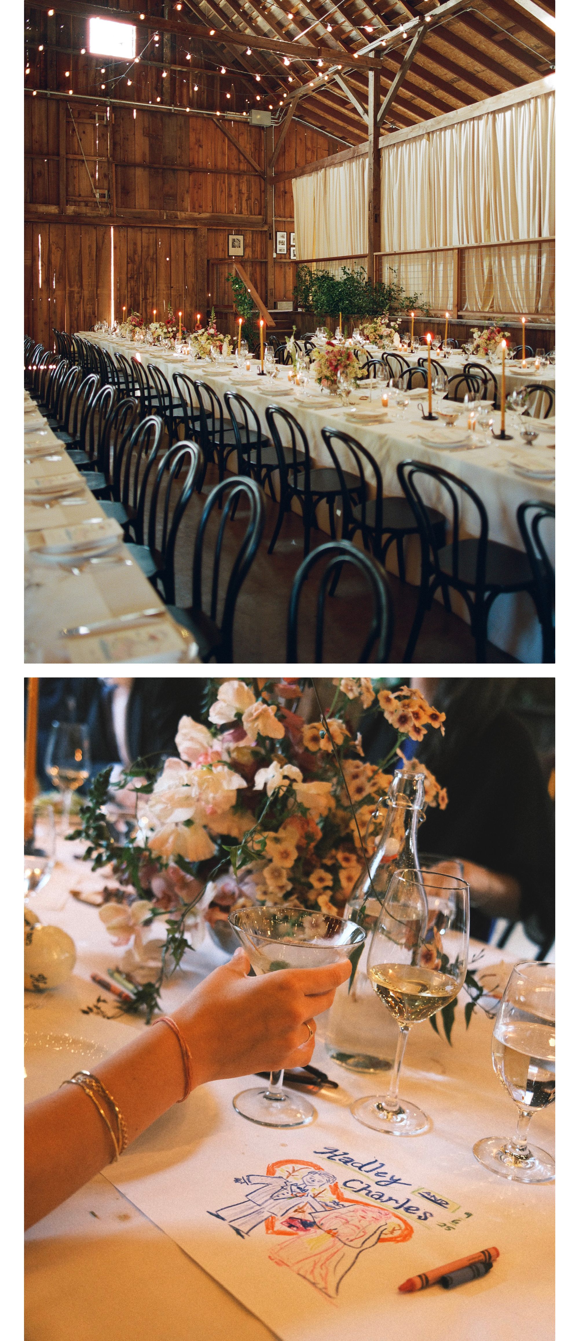 The tablescape at the reception.