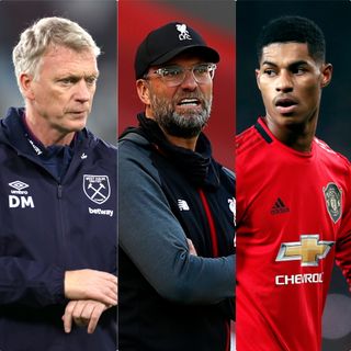 David Moyes, Jurgen Klopp and Marcus Rashford