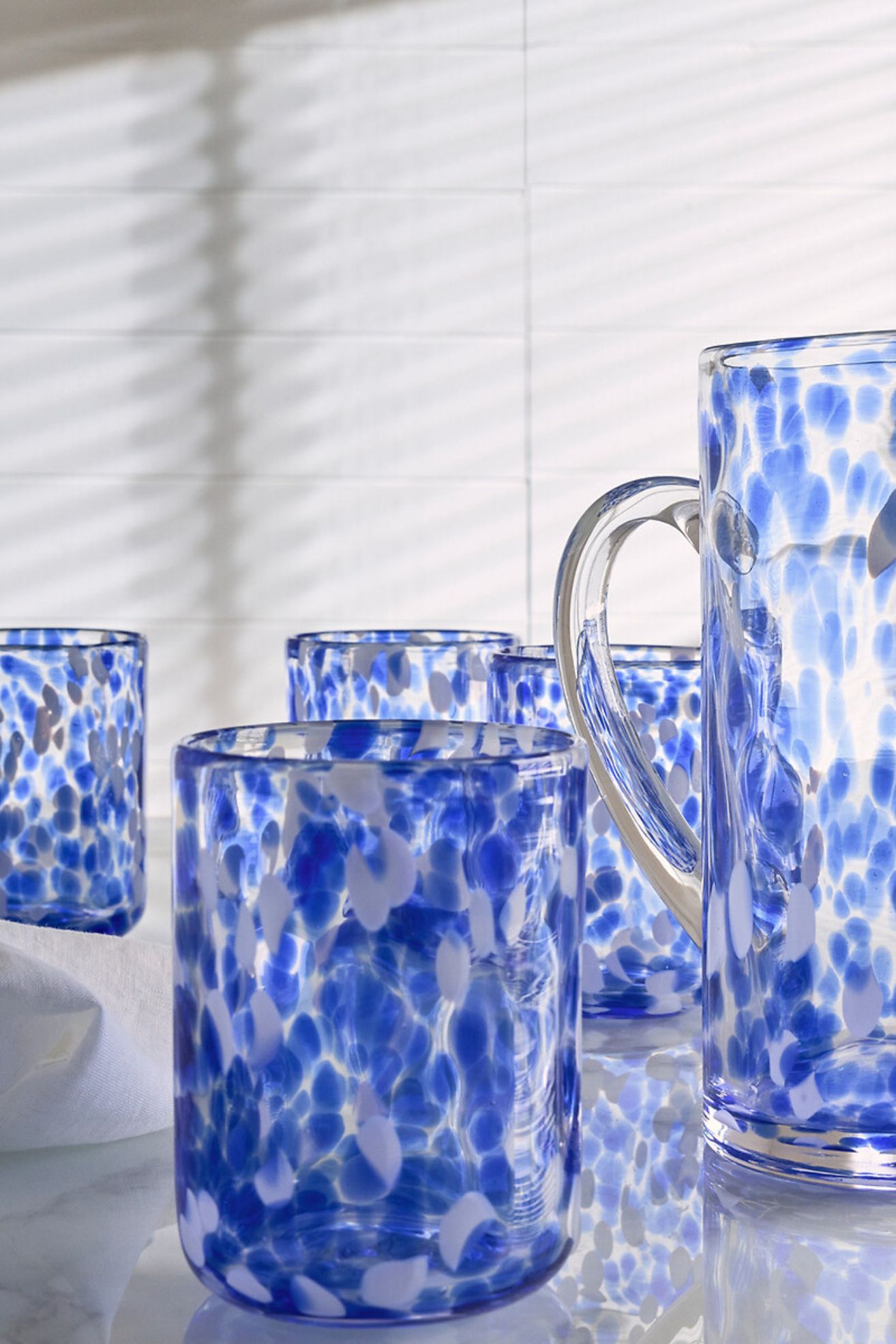 La Redoute , Dotio Speckled Glass Tumblers, Set of 6