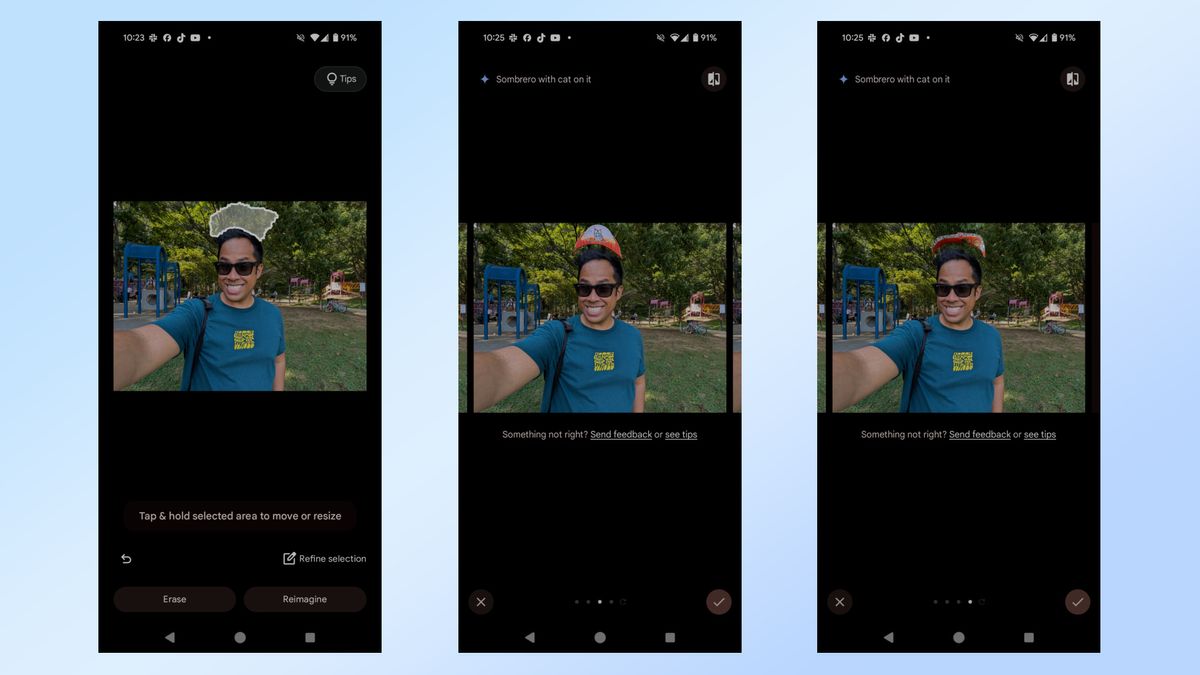 Screenshot of Reimagine feature with Pixel 9 Pro XL.