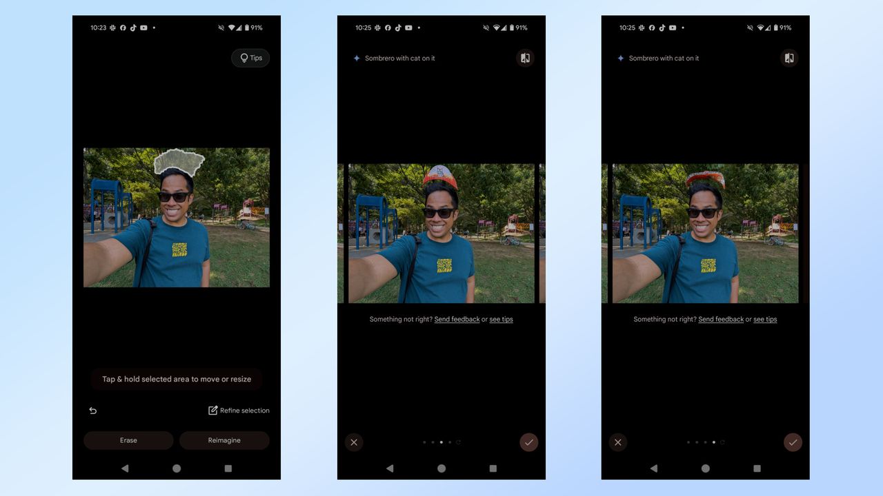 Screenshot of Reimagine feature with Pixel 9 Pro XL.