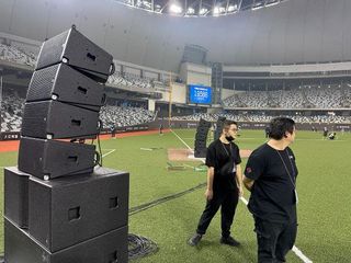 Coda Audio loudspeakers on the field at the new Taipei Dome.