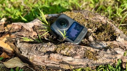 DJI Osmo 360 on wood