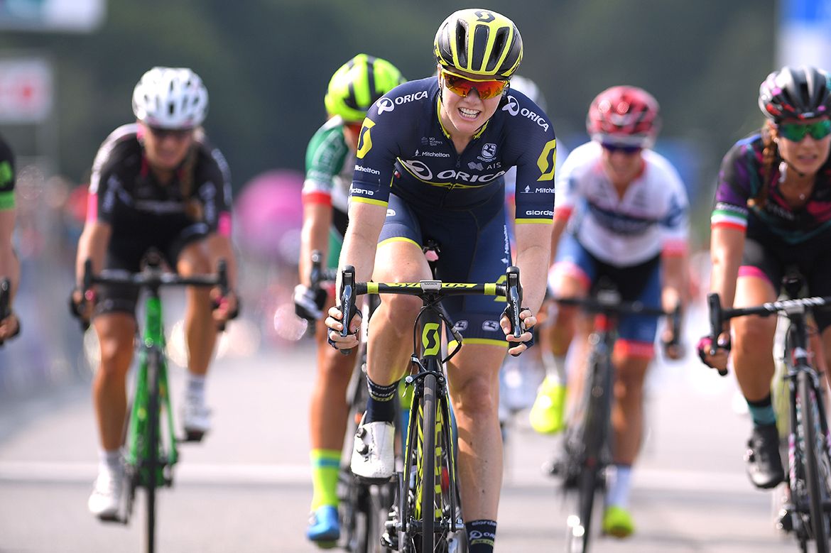 Sarah claimed third at the GP de Plouay