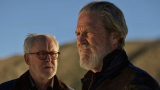 Harold Harper (John Lithgow) and Dan Harper (Jeff Bridges) contemplate their next move in The Old Man season 2