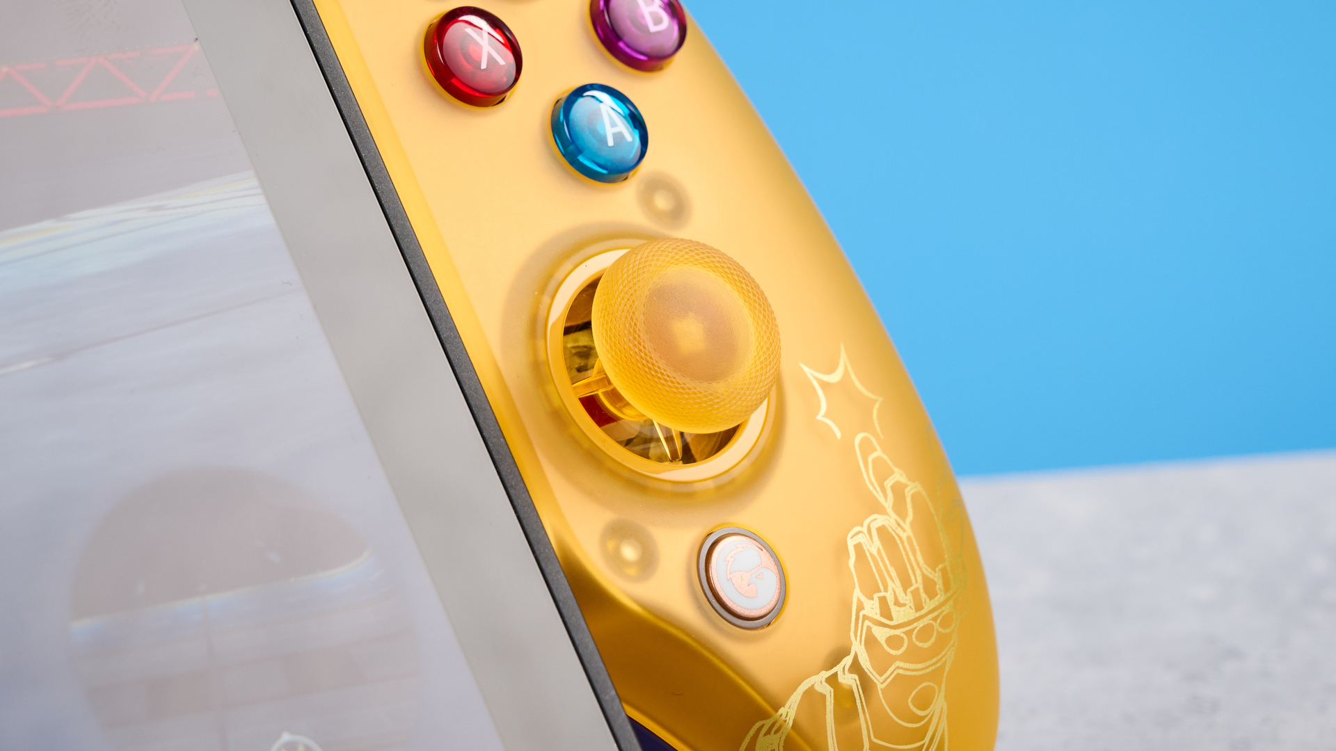A golden GameSir G8 Plus phone gaming controller