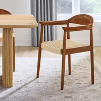 The Home Depot Rexton Light Walnut Wood (Set of 2) Dining Chairs