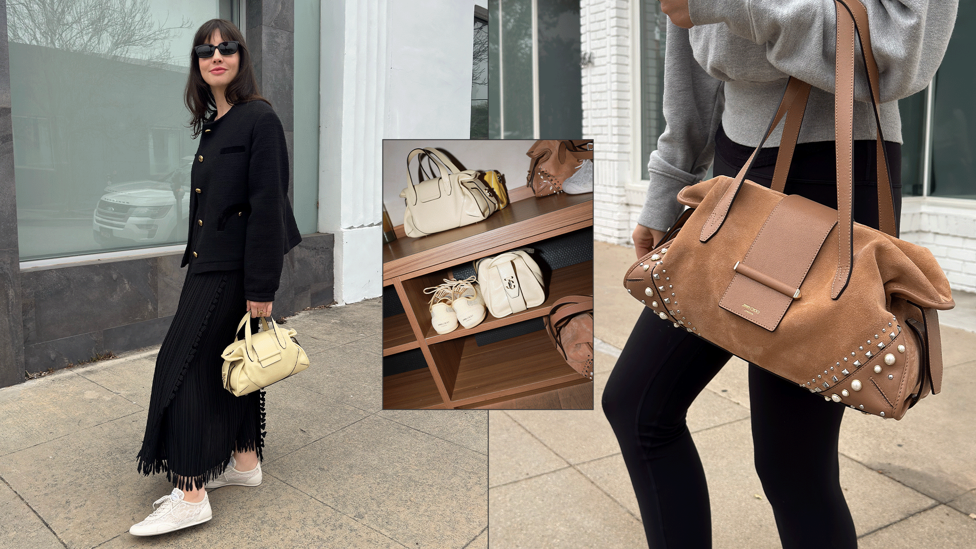 Kat Collings wearing Jimmy Choo in LA.