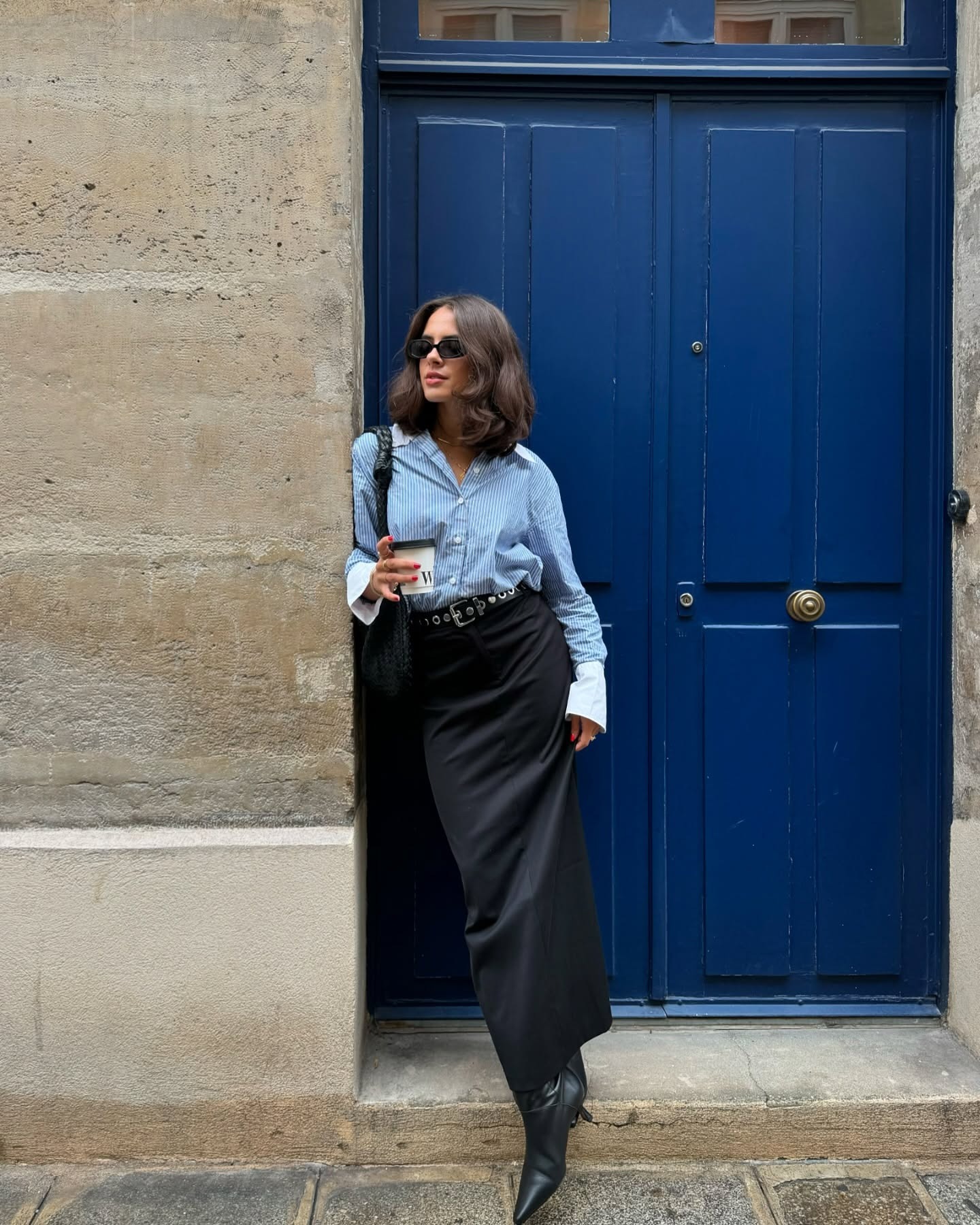 Fashion person Tia Dewitt wears a Gen Z corporate outfit.