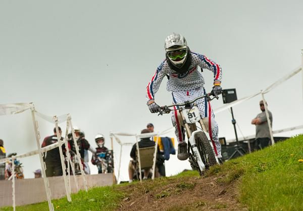 A racer descends at Seven Springs