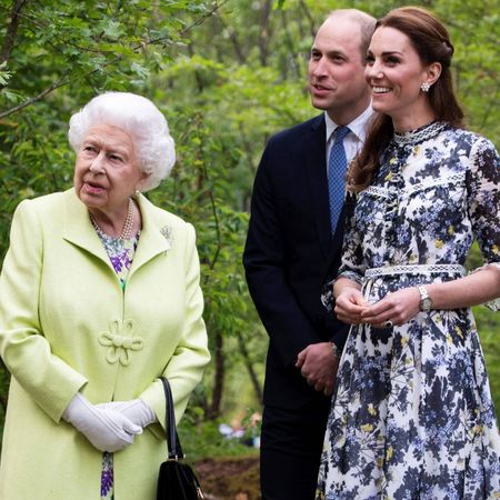 Prince William and Kate Middleton with the late Queen Elizabeth