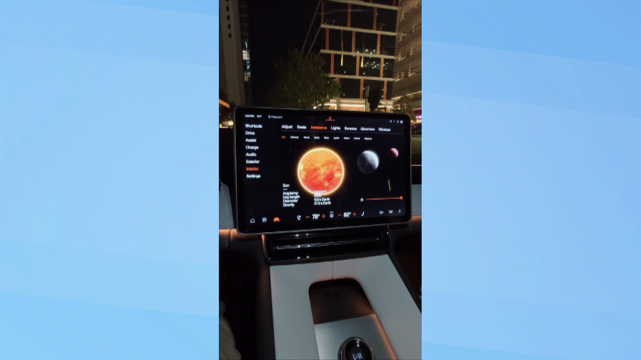 2026 Polestar 4 ambient lights.