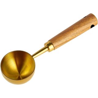 CheBuono metal and wood coffee scoop