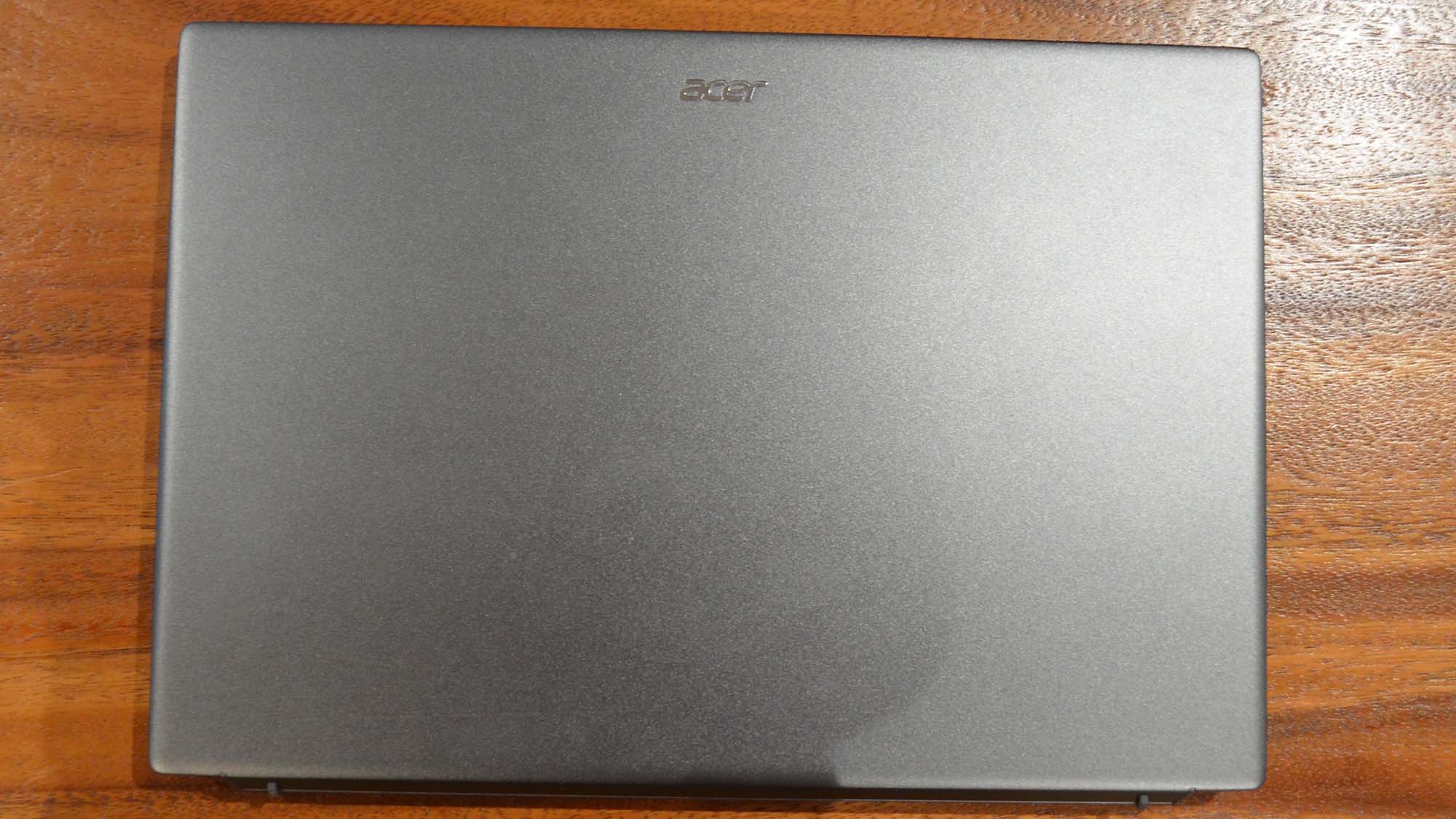 An Acer Swift 3 (2022) on a wooden table