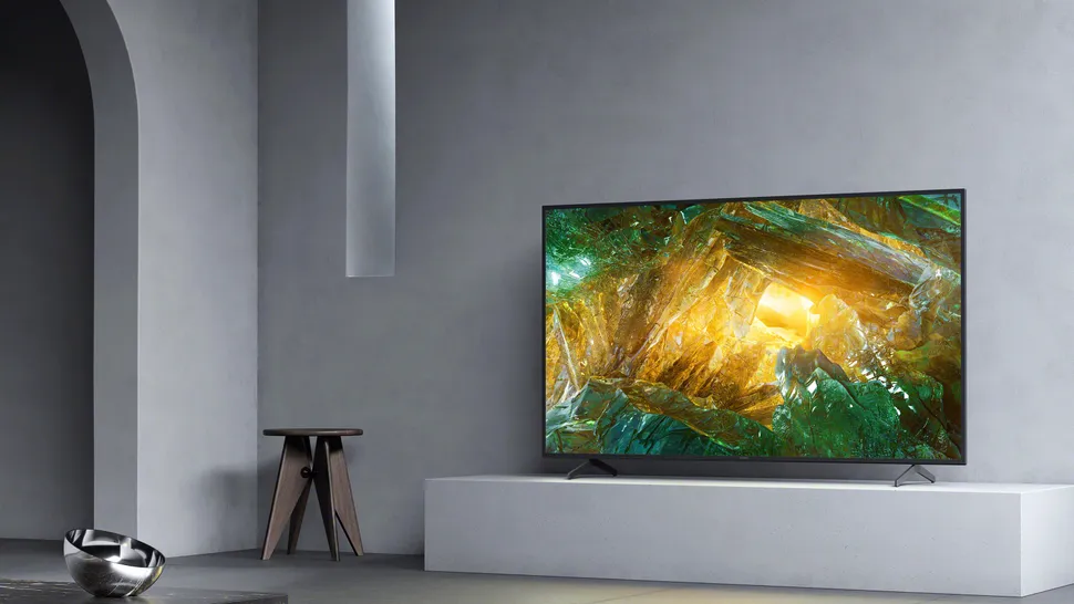 Large television in a minimalistic room