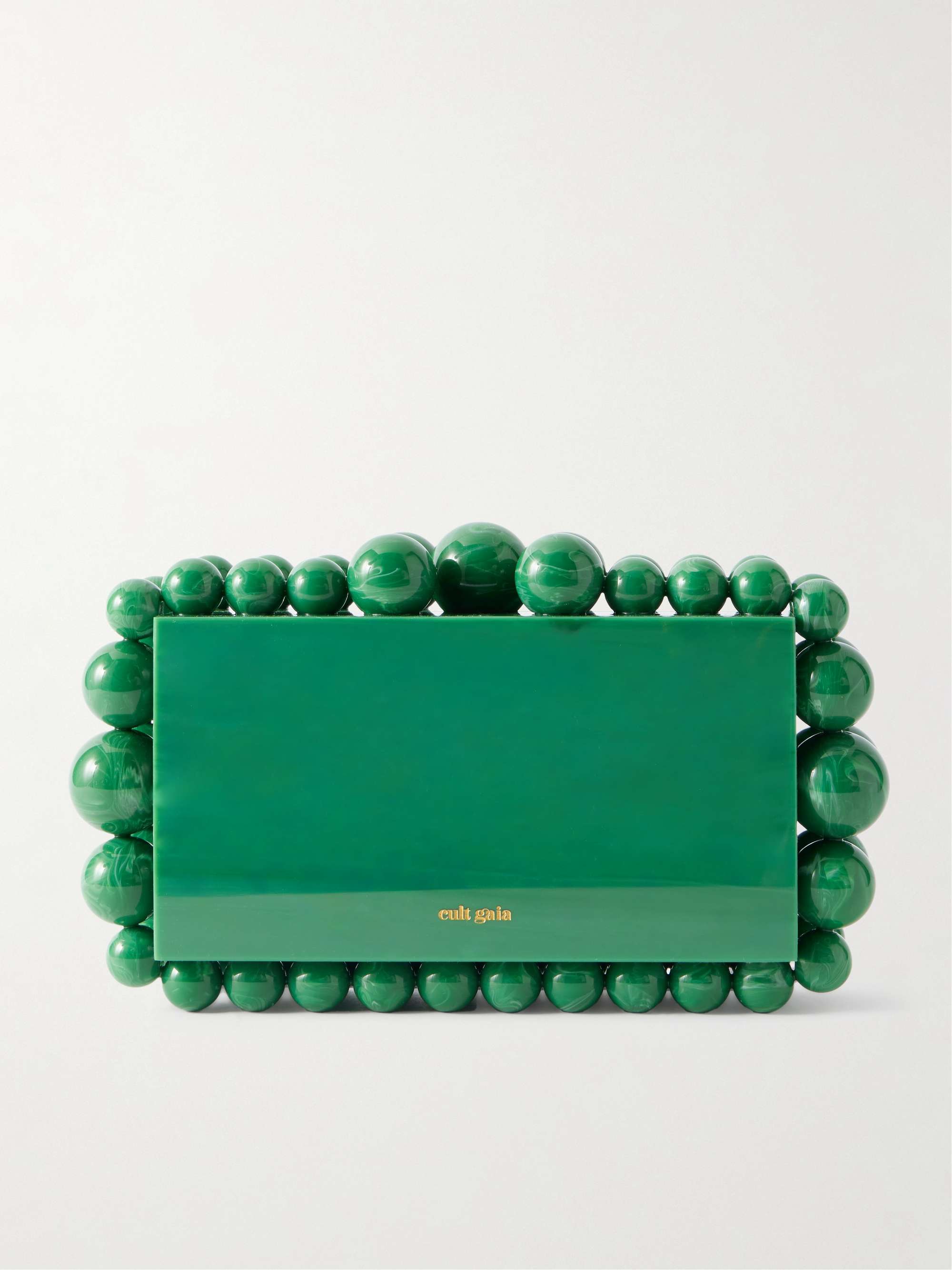 Eos Beaded Marbled Acrylic Clutch