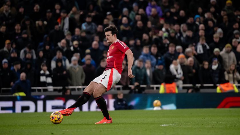 Harry Maguire of Manchester United in action during a Premier League match in February 2025