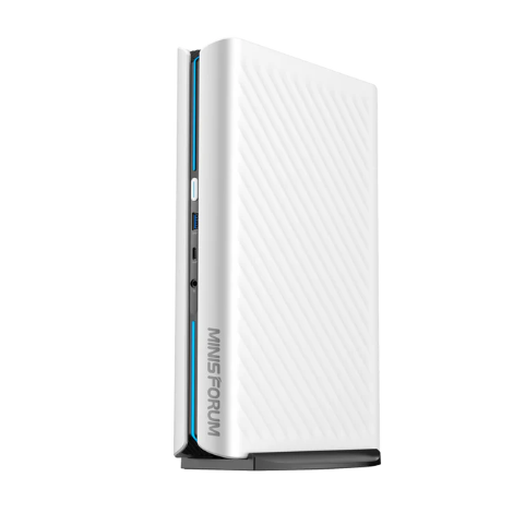 A Minisforum AtomMan G1 Pro mini PC.