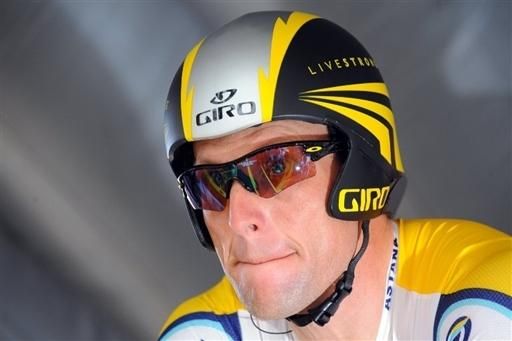 Lance Armstrong (Astana) back after four years at the ttt.