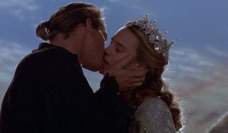 Buttercup and Westley kissing in The Princess Bride