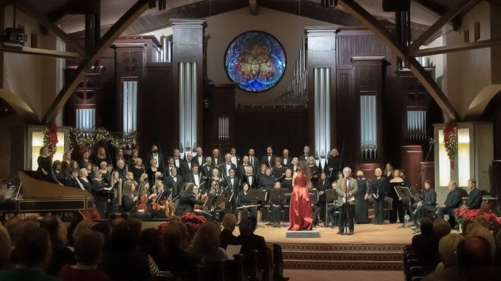 A choir singing in church powered by d&amp;b Soundscape.