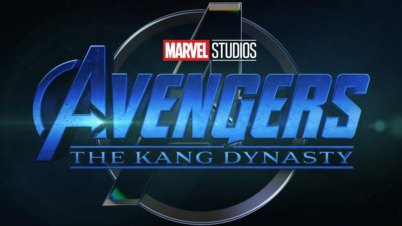 A screenshot of the official logo for Marvel Studios' Avengers: The Kang Dynasty movie