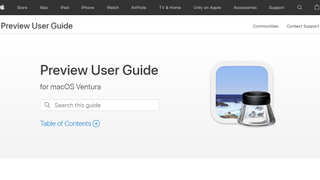 Apple Preview User Guide website screenshot