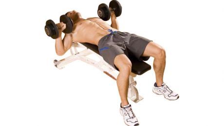 Superset 1: Dumbbell bench press A