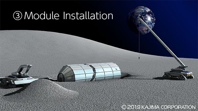 autonomous building of lunar base