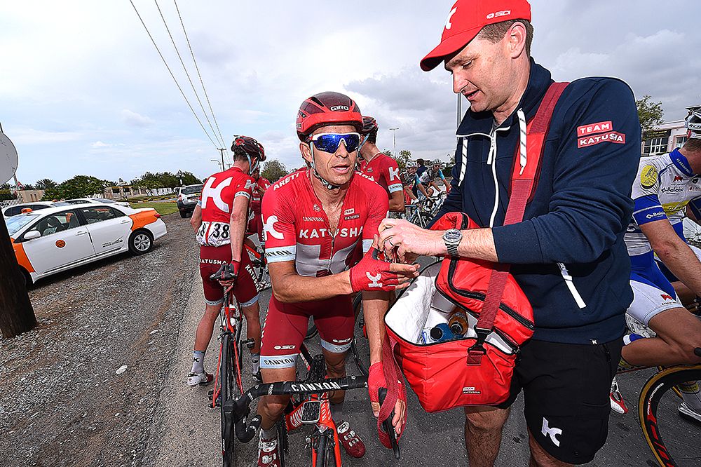 Alexander Kristoff cools down after his stage win