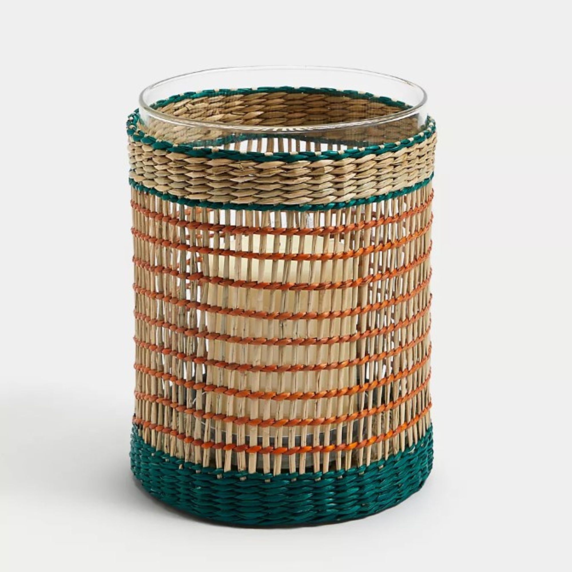 woven rattan candle holder from Marks and Spencer 